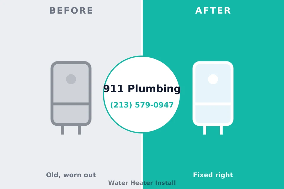 Before and after: plumbing repair Quinnipiac University, CT